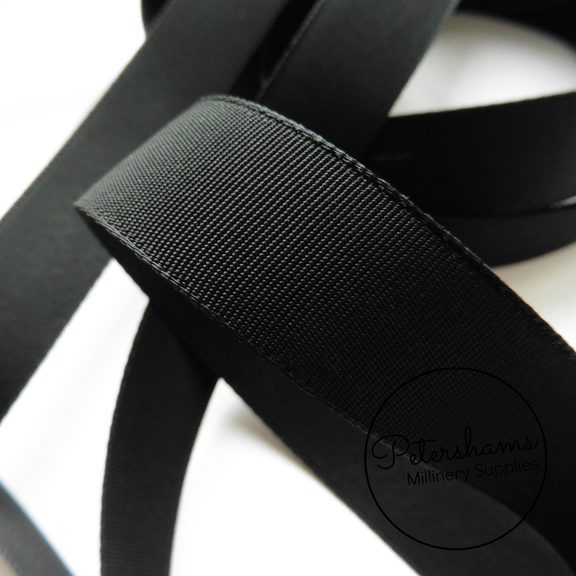 20mm Black Luxurious Single Sided Satin Ribbon
