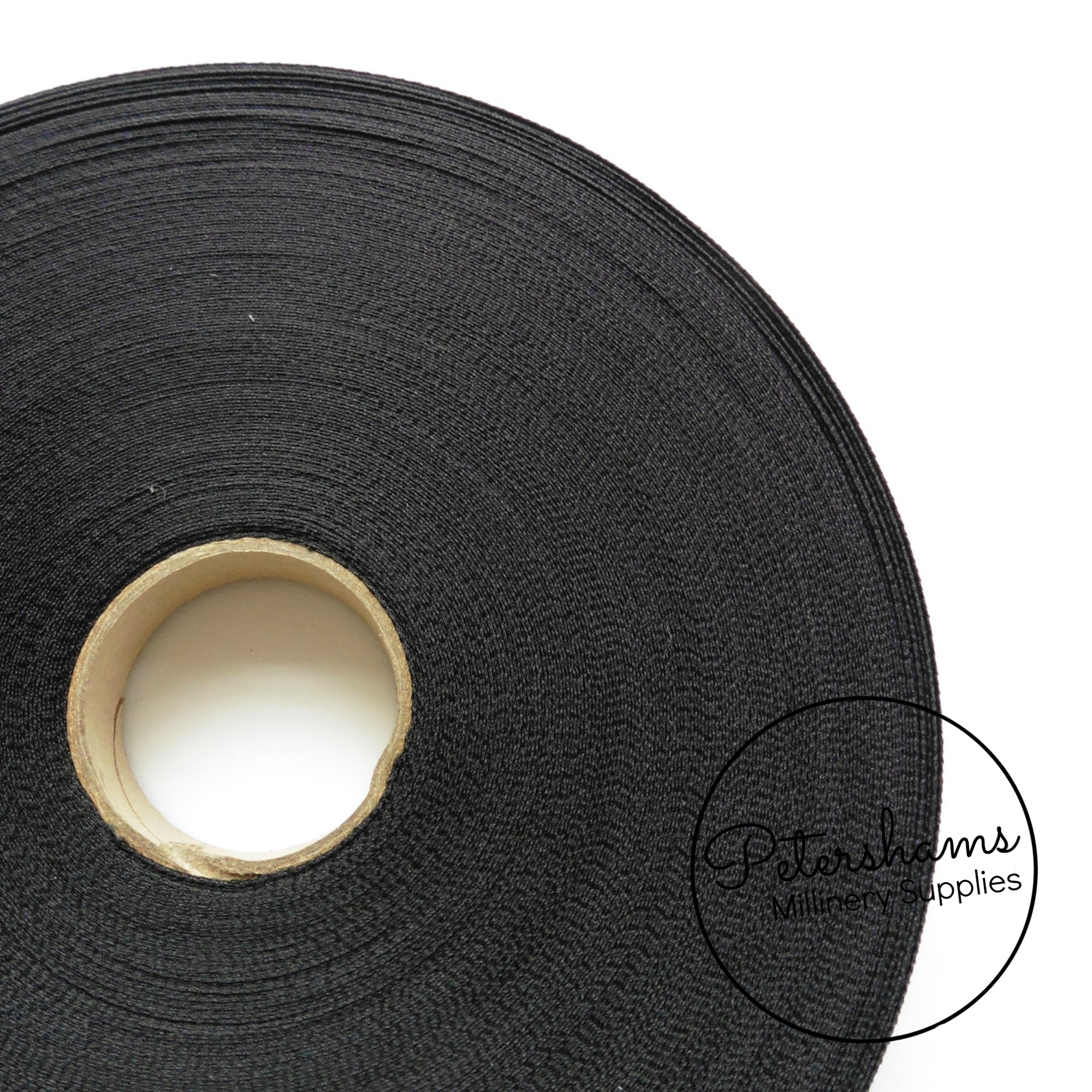 20mm Black Luxurious Single Sided Satin Ribbon