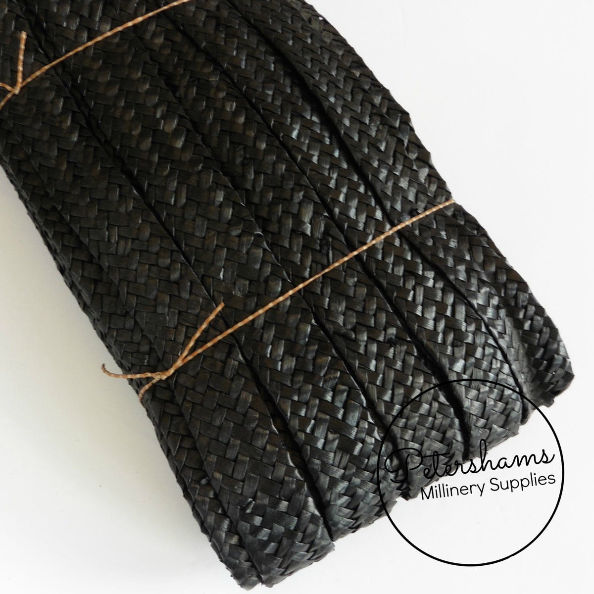 22mm Wide Traditional Millinery Straw Braid - Black – Petershams ...