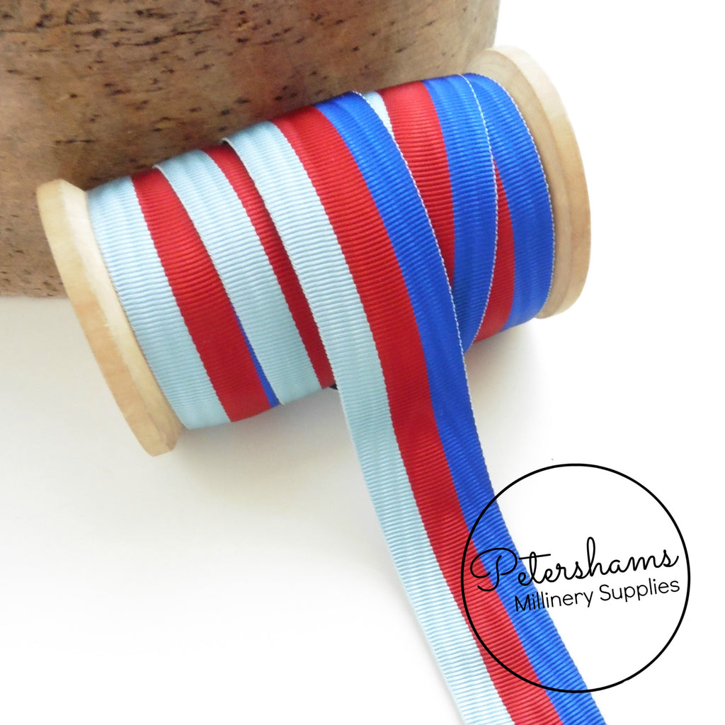 Vintage 25mm Wide Striped Moire Grosgrain Ribbon - 1m – Petershams ...