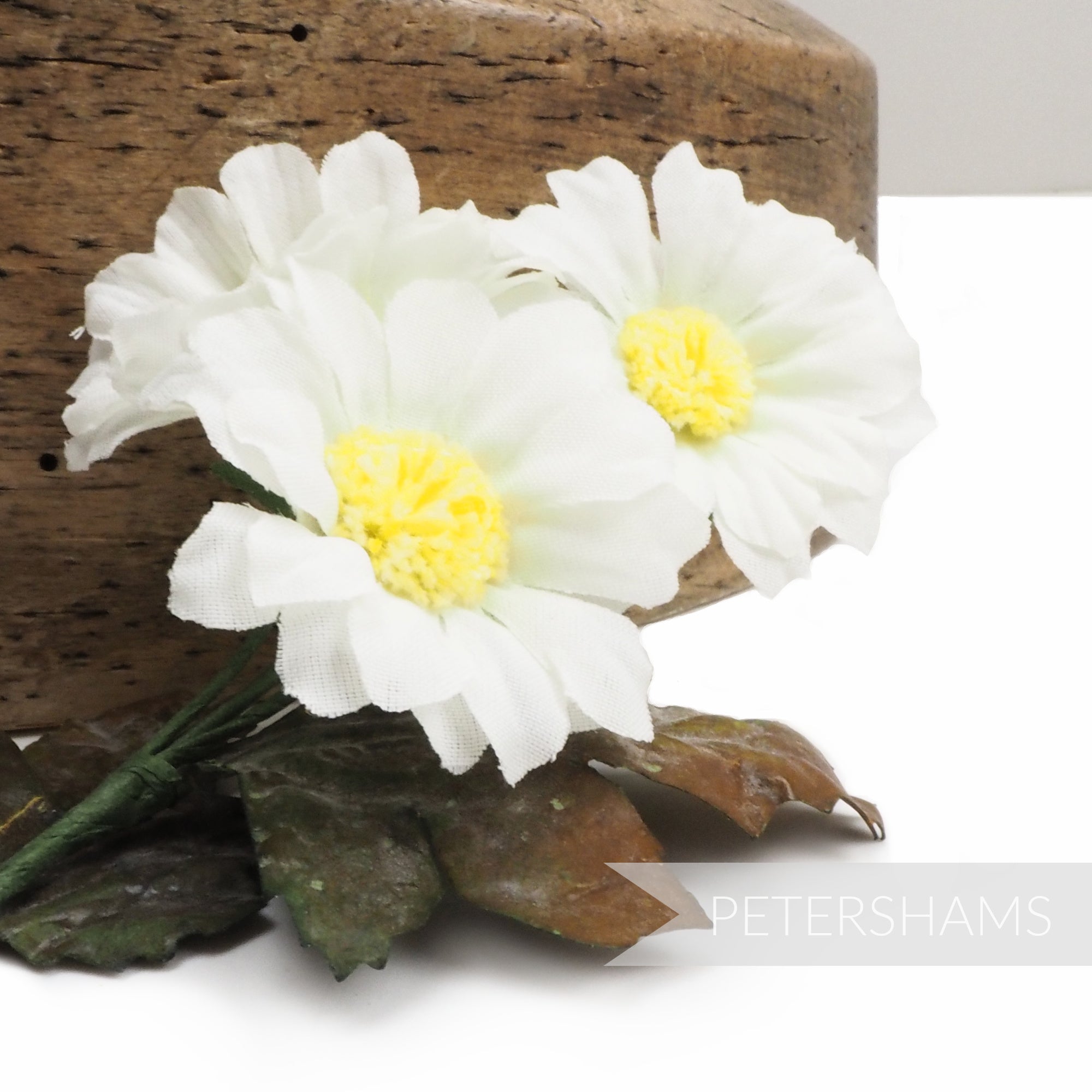 'Terri' Vintage Daisy Wired Flower Millinery Mount Petershams