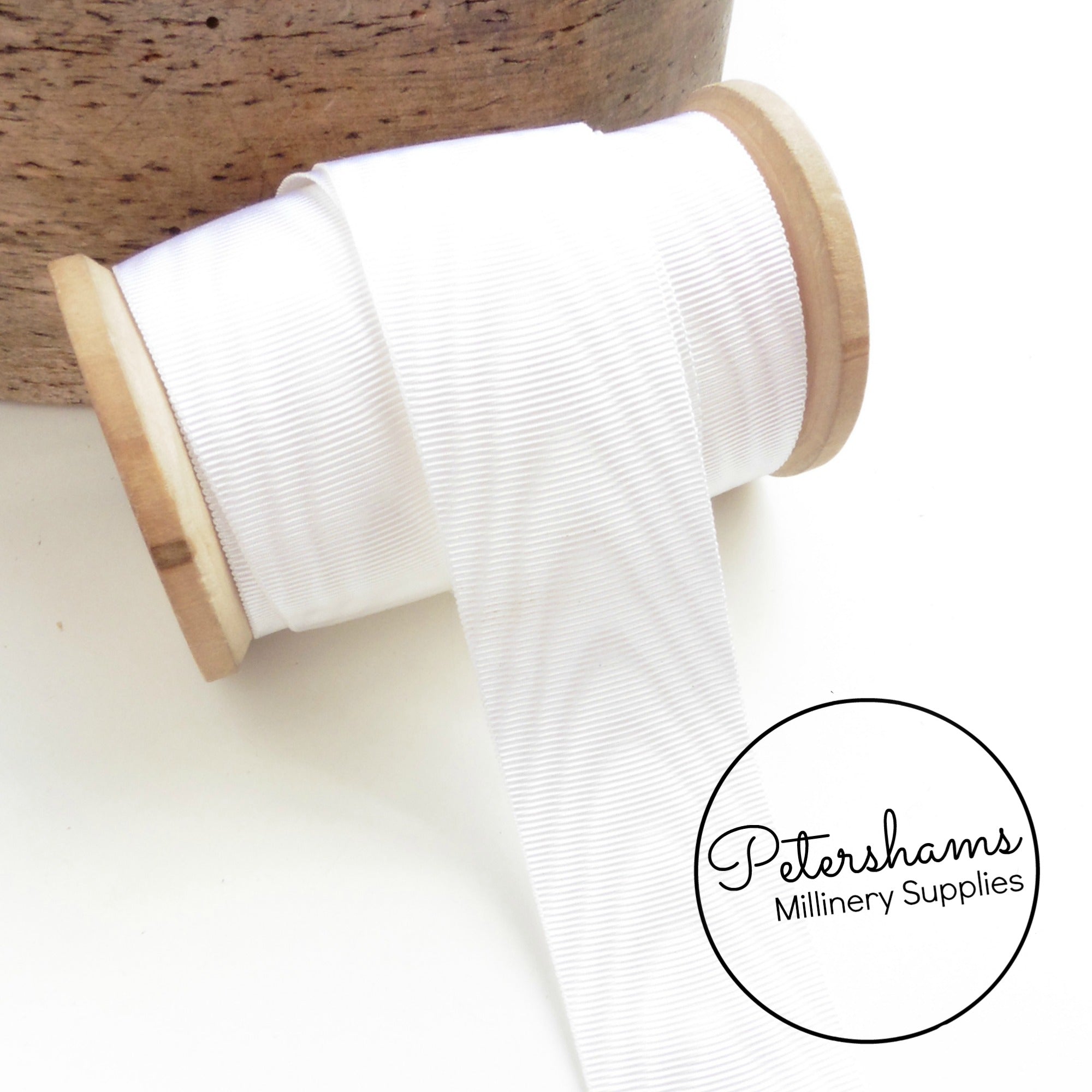 32mm Wide Moire Grosgrain Ribbon - 1m – Petershams Millinery Supplies