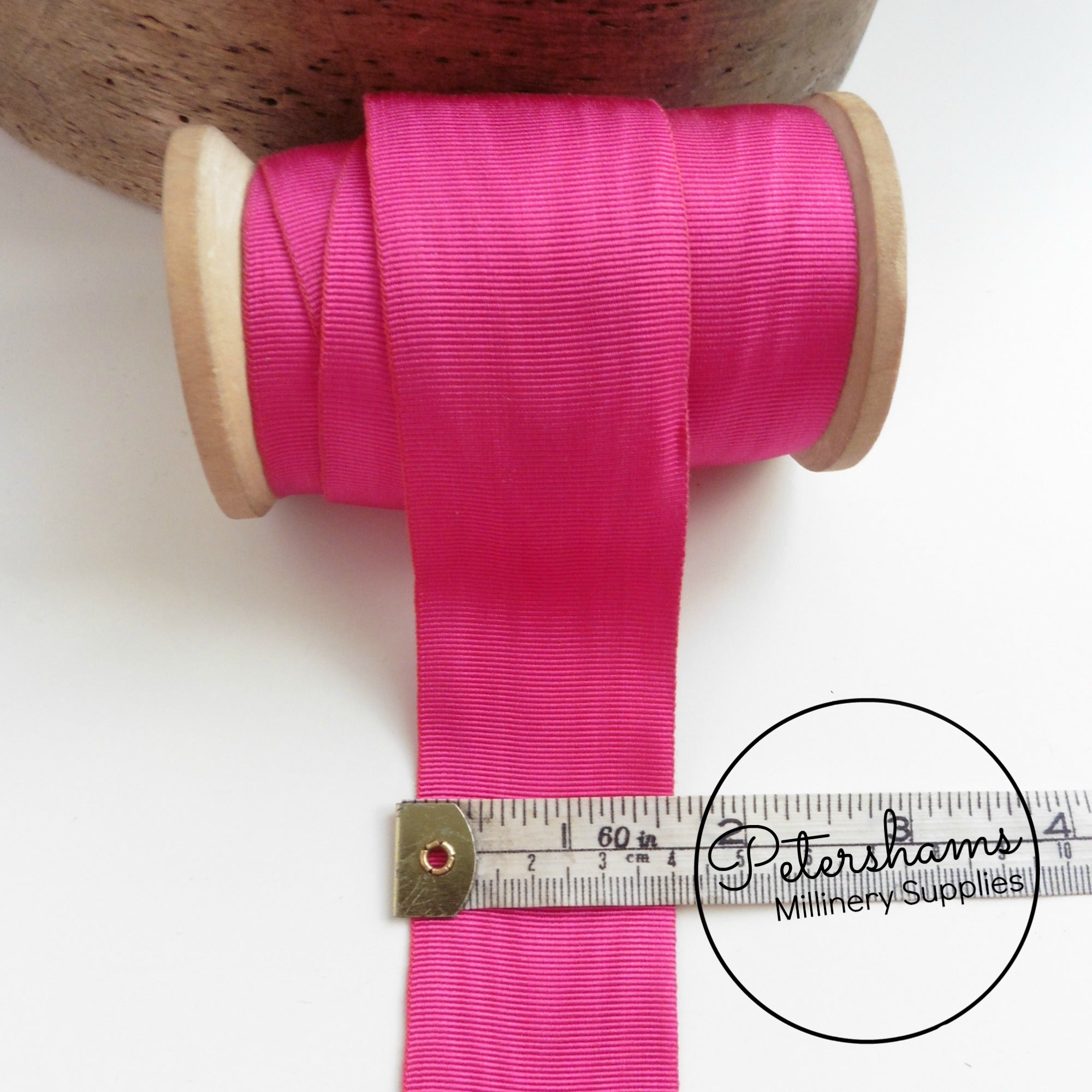 38mm Wide Moire Grosgrain Ribbon - 1m – Petershams Millinery Supplies