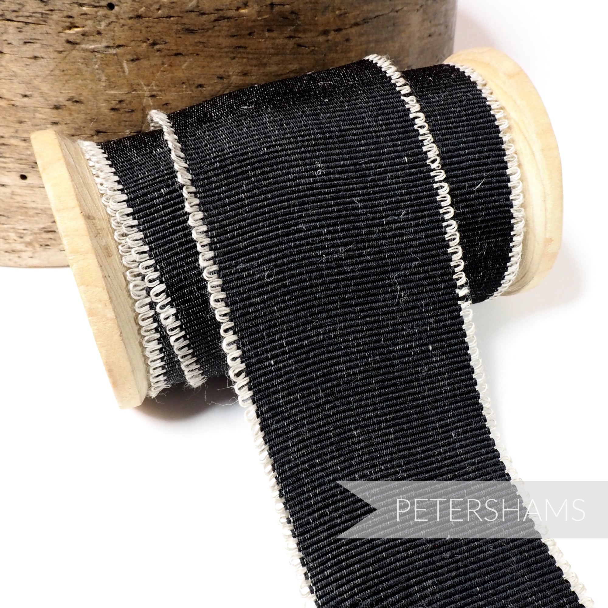 45mm Looped Linen Edge Millinery Petersham Hat Ribbon - 1m – Petershams ...