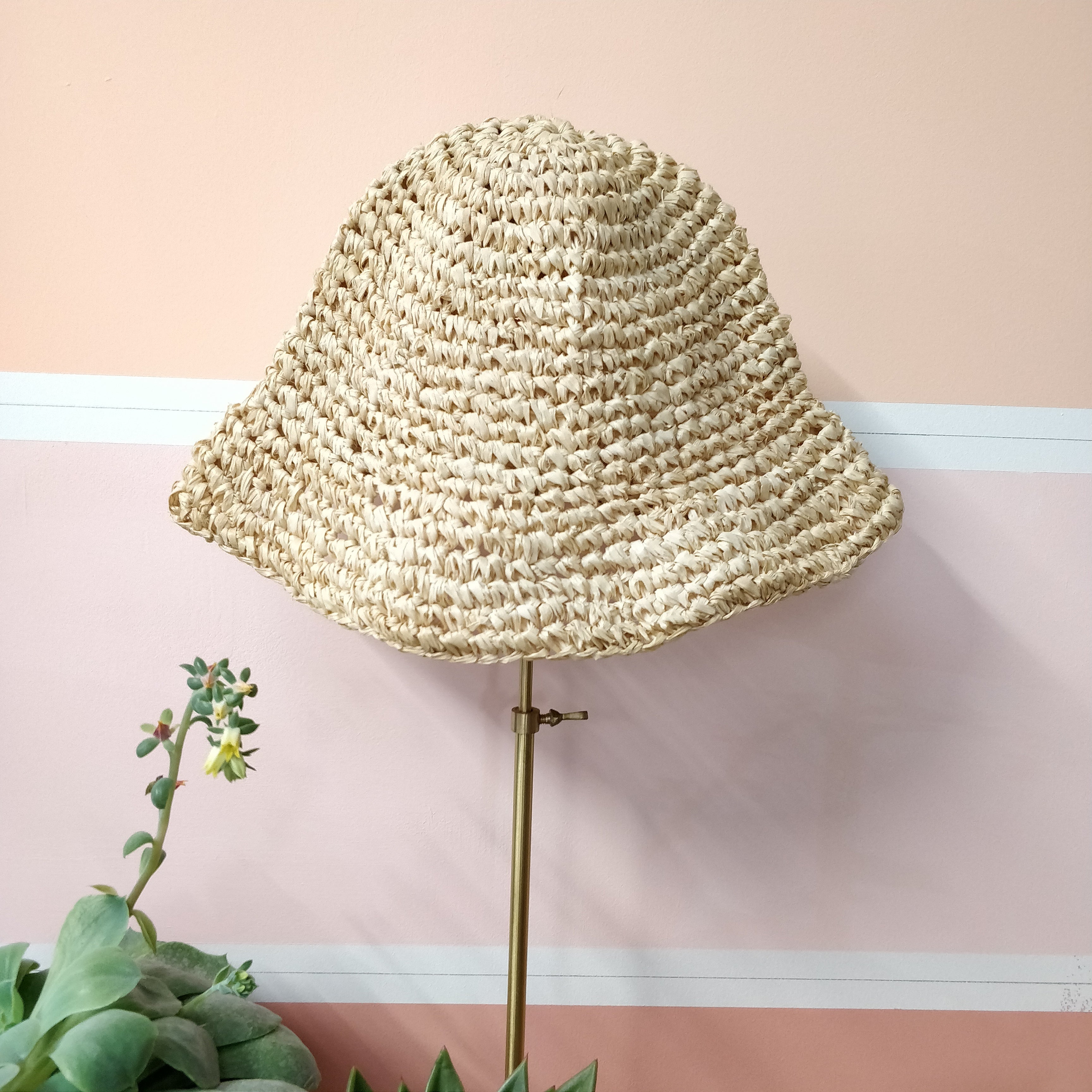 Raffia Knit Flare Hat Body