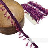 Faceted Drop Bead Fringe on Wavy Gimp Braid Trim - 1m