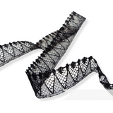 Vintage Deco Patterned 1940/50s Fine Cotton 17mm Lace Trim - 1m