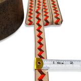 Vintage 1970's Woven Graphic Embroidered 17mm Ribbon Trim - 1m