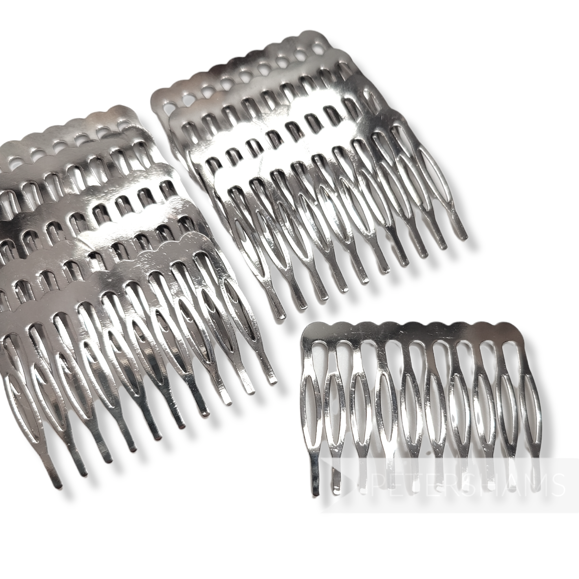 5.5cm Basic Silver or Gold Metal Hair Comb Petershams Millinery