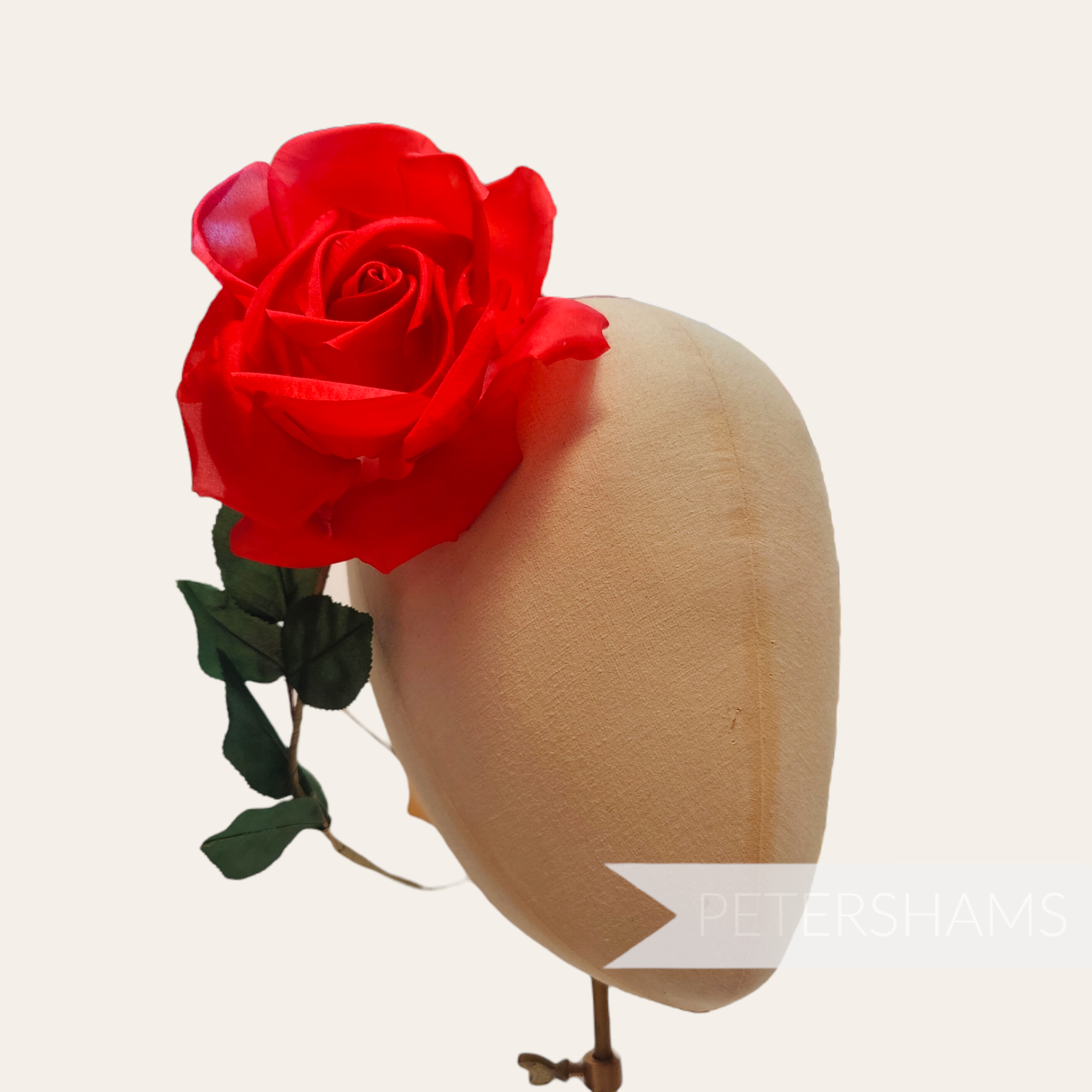 'Samantha' 13cm Vintage 1960's German Silk Rose Flower