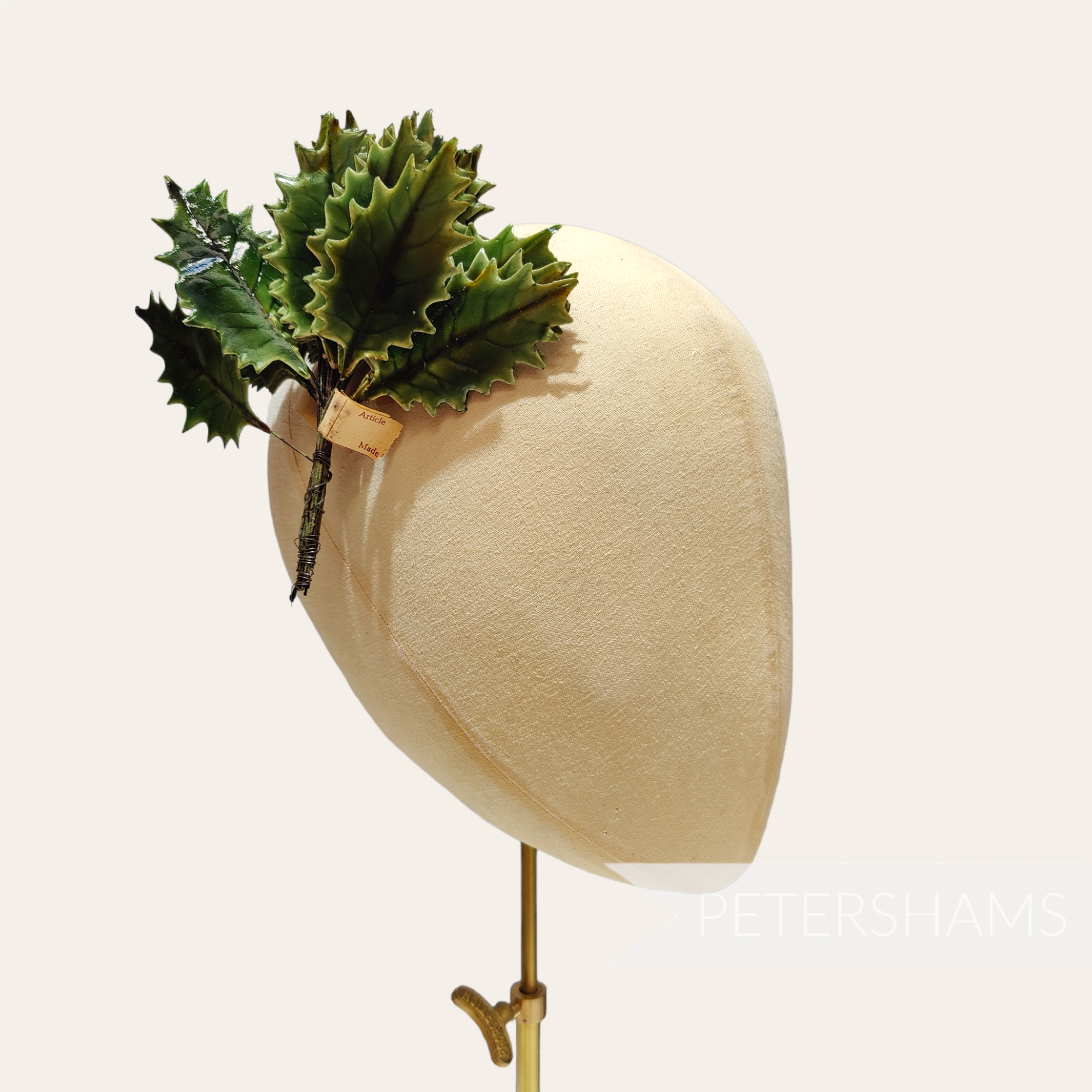 'Noah' Vintage 1950s German Lacquered Holly Leaves - 36 stems