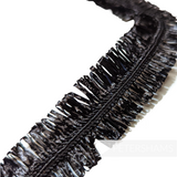 Vintage 1960's Frilly Laminated Raffia Braid - 1m