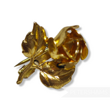 Vintage 1960s Teeny Tiny German Rose Flower Brooch Pin