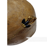 Vintage 1950's/60's Gold and Black Ornate Design Hat Pin