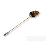 Vintage 1950's/60's Gold and Black Ornate Design Hat Pin