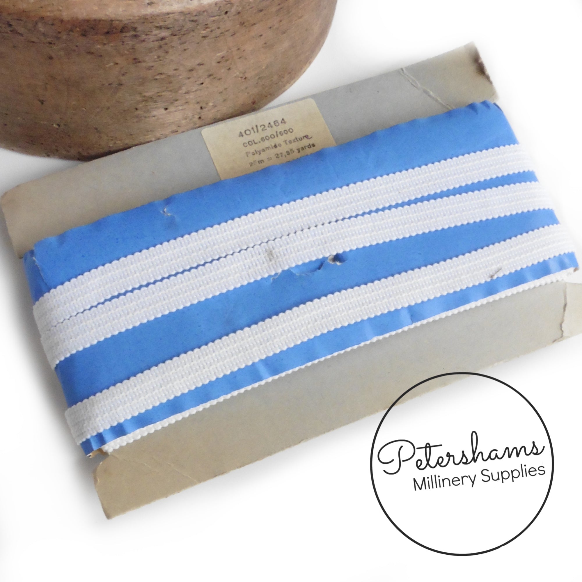 Vintage 12mm Stripe Polyamide Soft Tape Trim - Full Card (25m)