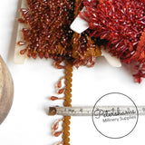 Faceted Drop Bead Fringe on Wavy Gimp Braid Trim - 1m