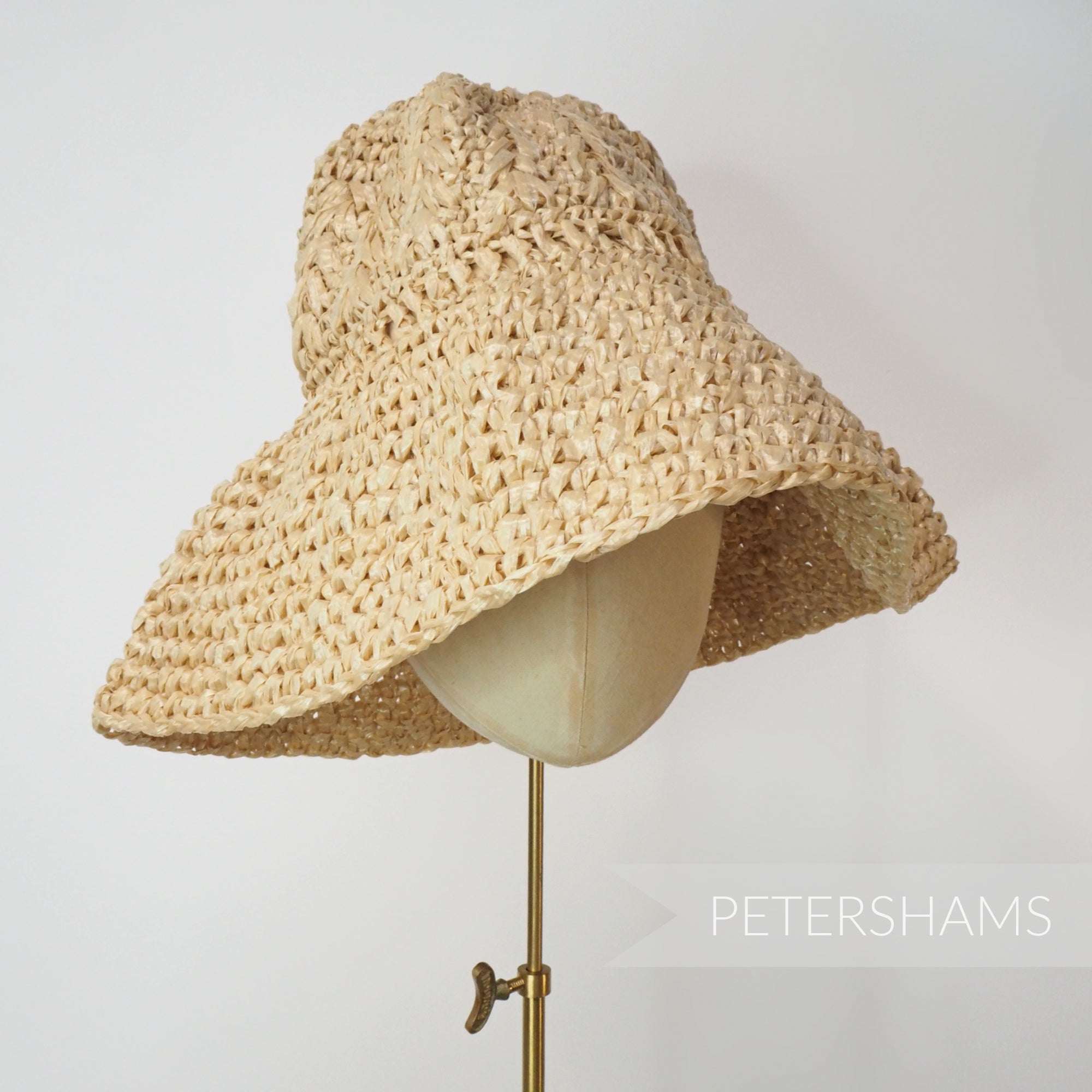 Plaited Crown Faux Straw Capeline 11" Petershams Millinery Supplies