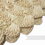 Faux Straw Decorative Scalloped Edge Capeline - 12"