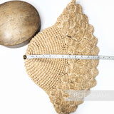 Faux Straw Decorative Scalloped Edge Capeline - 12"