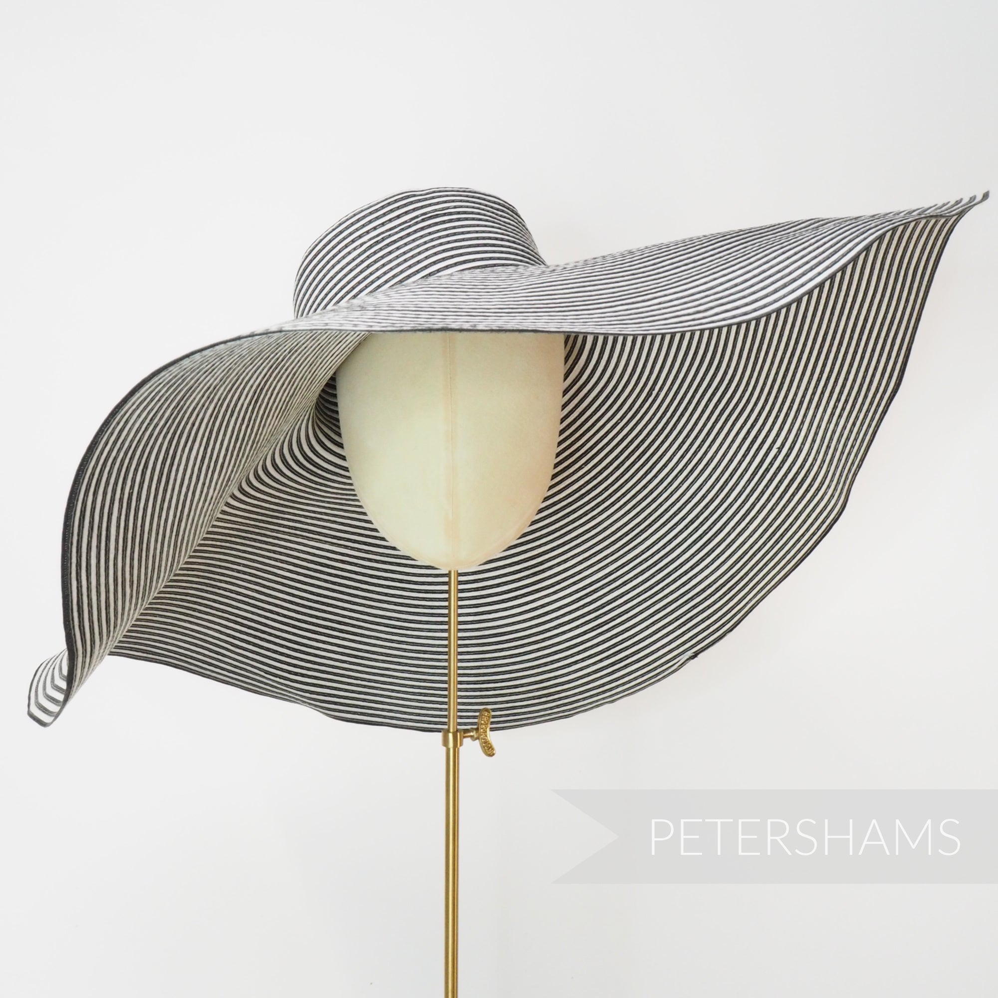 Ginormous XL Striped Polybraid Capeline Hat Body - 15"