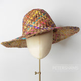 Fiesta Rainbow Dark Straw Capeline Hat Body - 11"