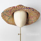 Fiesta Rainbow Dark Straw Capeline Hat Body - 11"
