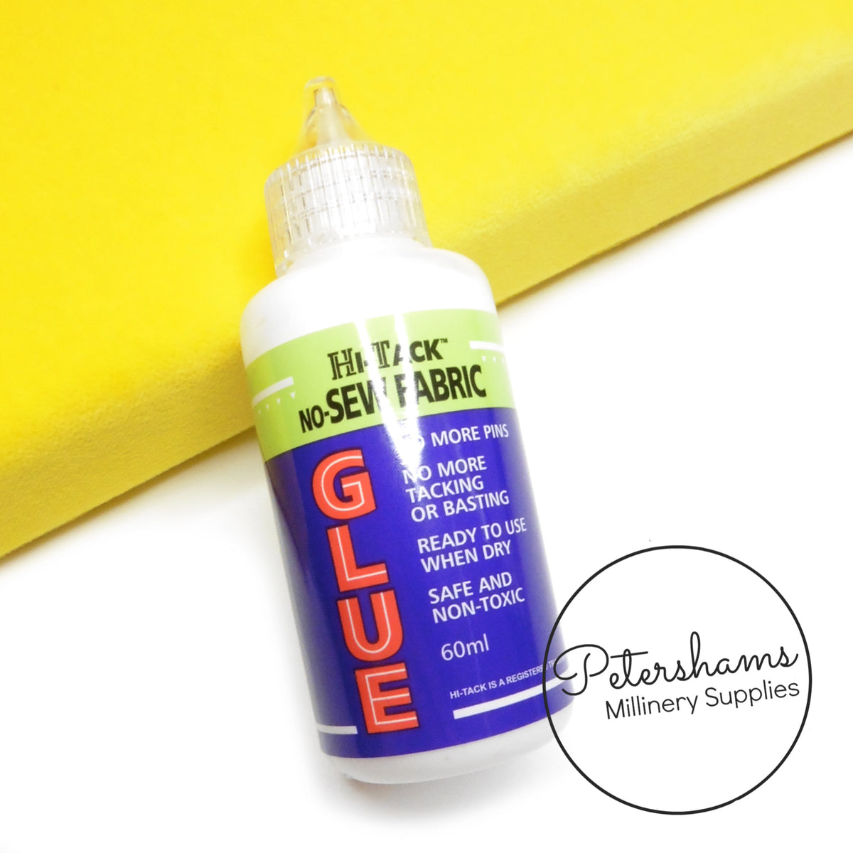 NoSew HiTack Fabric Glue 60ml Petershams Millinery Supplies