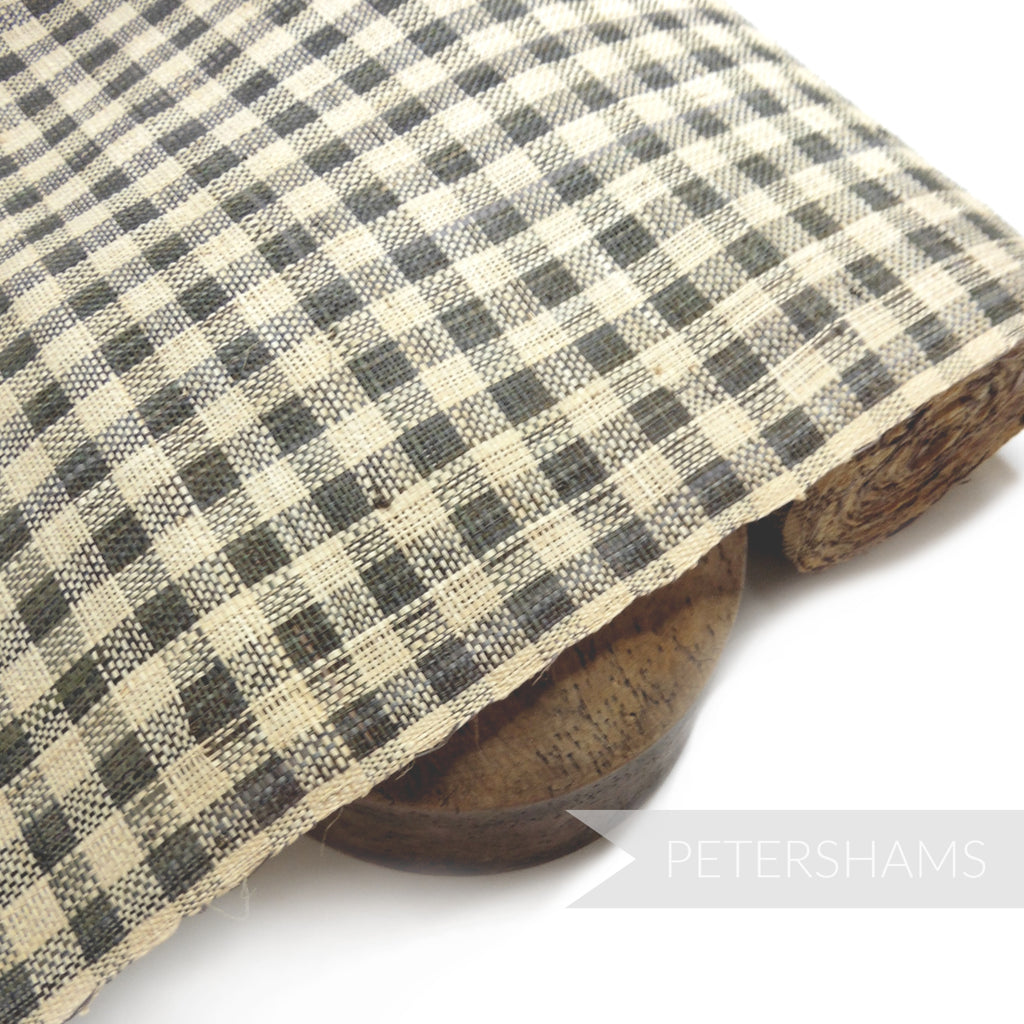 Fine Checkerboard Raffia Straw Fabric - 1/2m – Petershams Millinery ...