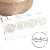 Giant Vintage 4cm Faux Mother of Pearl 'Elizabeth' Buttons - Set of 4