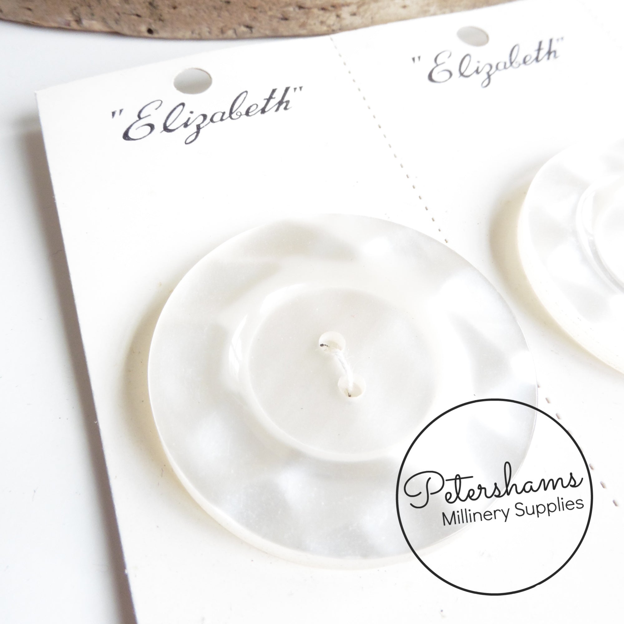 Giant Vintage 4cm Faux Mother of Pearl 'Elizabeth' Buttons - Set of 4