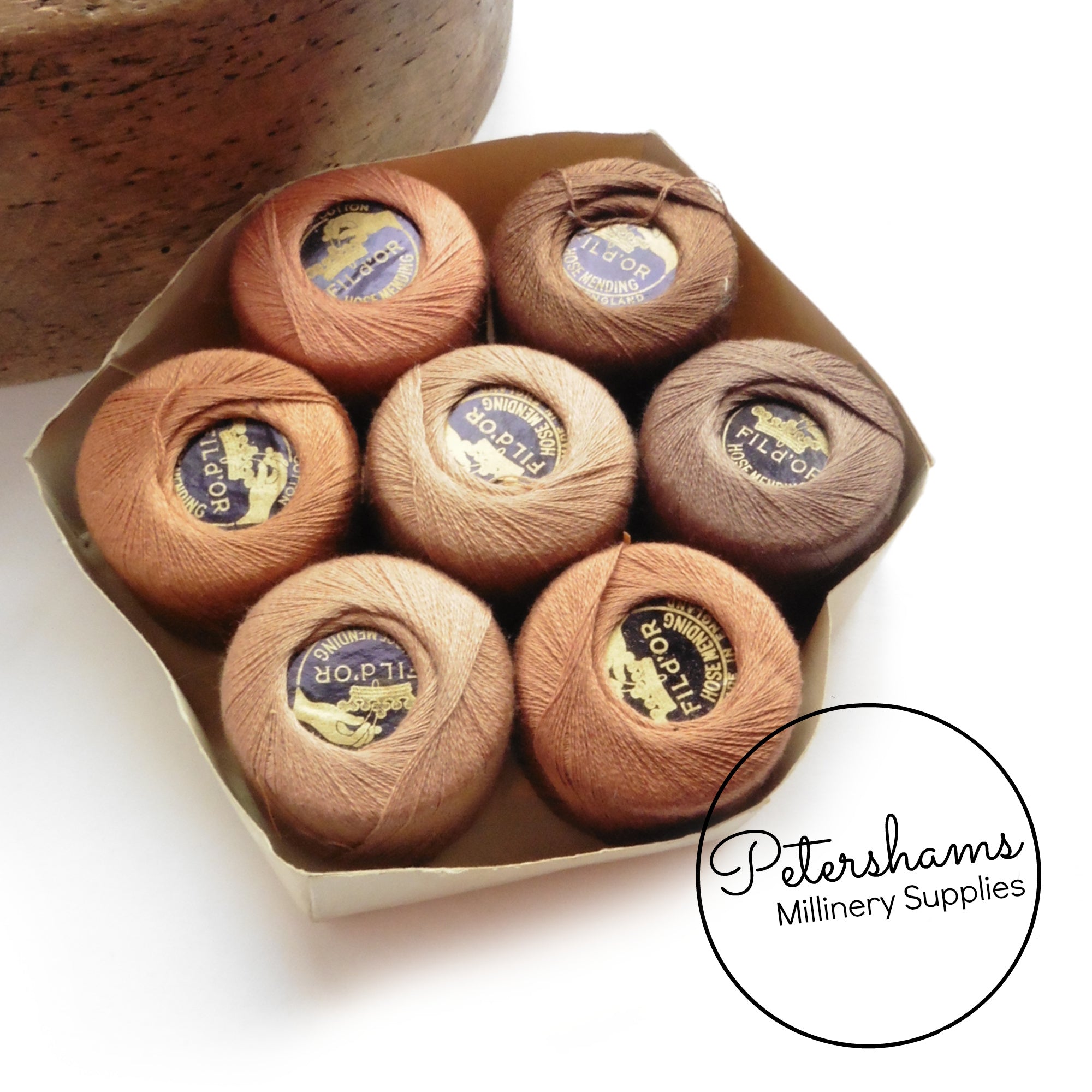 Vintage 1940s Fil d'Or Hose Mending Threads - Set of 7